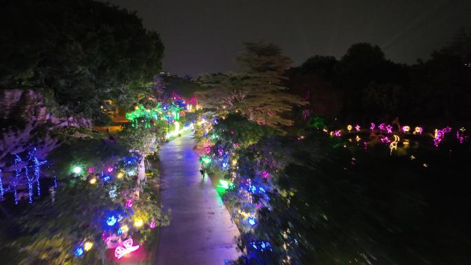 深圳锦绣中华不夜城夜景航拍