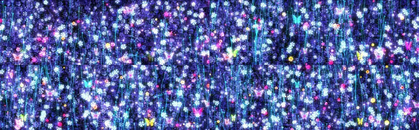 teamlab 花海 粒子 瀑布 投影