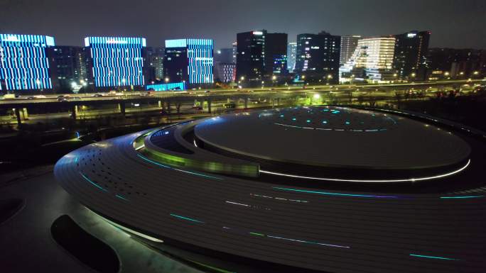 杭州亚运会电竞馆 夜景