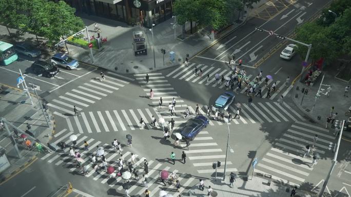 深圳软件基地 十字路口人流