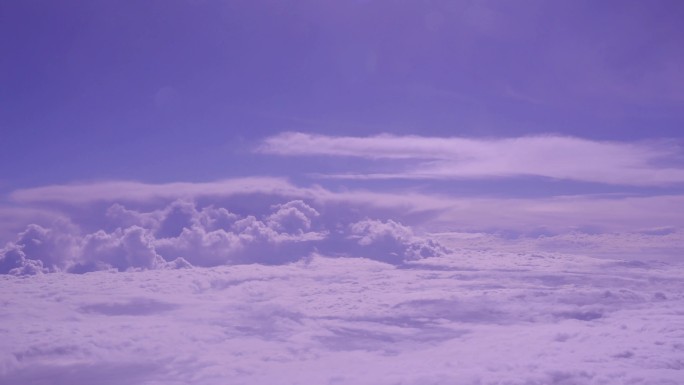 4k高清飞机航班俯摄云端·云海
