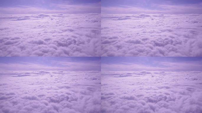 4k高清飞机航班俯瞰云端·云海(3)
