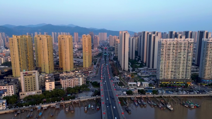 龙港市 瓯南大桥 龙港外滩 红日海景 龙