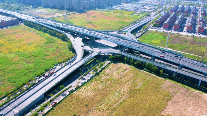 杭州立交桥汽车车辆车流延时摄影