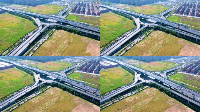 杭州立交桥汽车车辆车流延时摄影