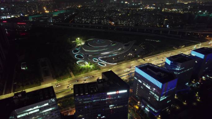 杭州亚运会电竞馆 夜景