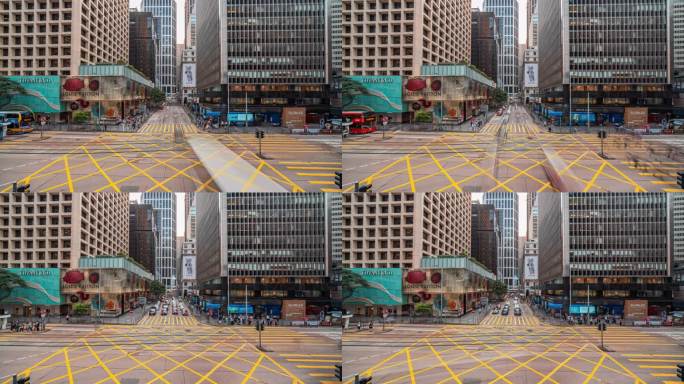 香港街景交通日景延时
