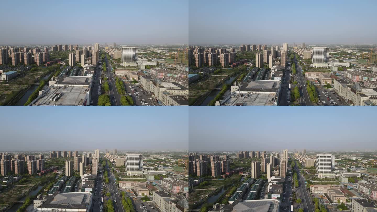 上海嘉定新城全景4K航拍