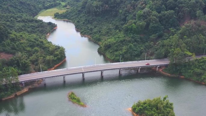 中山五桂山南朗翠山公路航拍大景素材合集