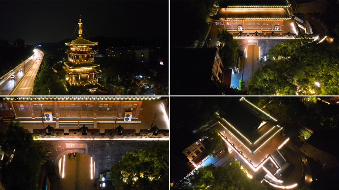 杭州西湖区河坊街夜景