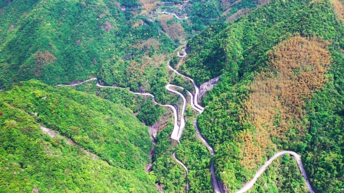 浙江黄岩布袋山石人峡航拍视频素材