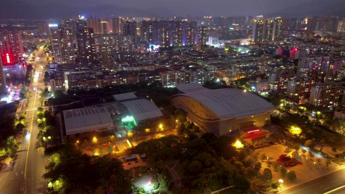 莆田市  莆仙大剧院夜景 体育中心 金茂