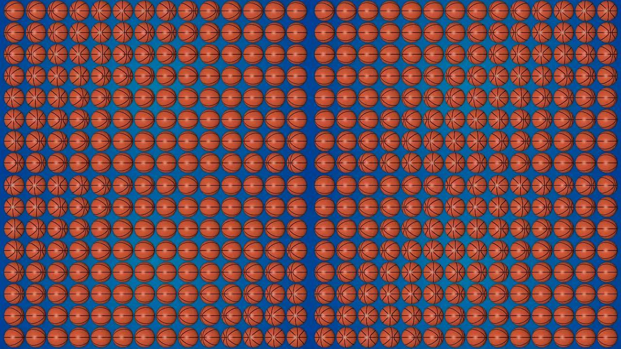 篮球橙色球滚动3d蓝色背景图案