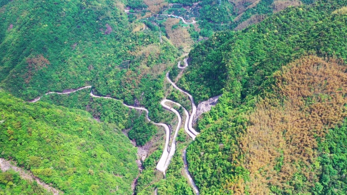 浙江黄岩布袋山石人峡航拍视频素材