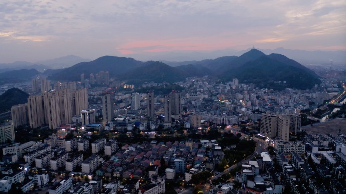 航拍浙江衢州常山 浙江常山 常山县