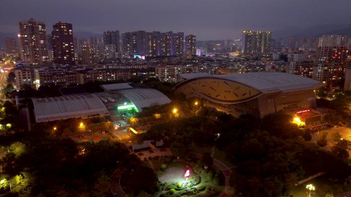 莆田市  莆仙大剧院夜景 体育中心 金茂