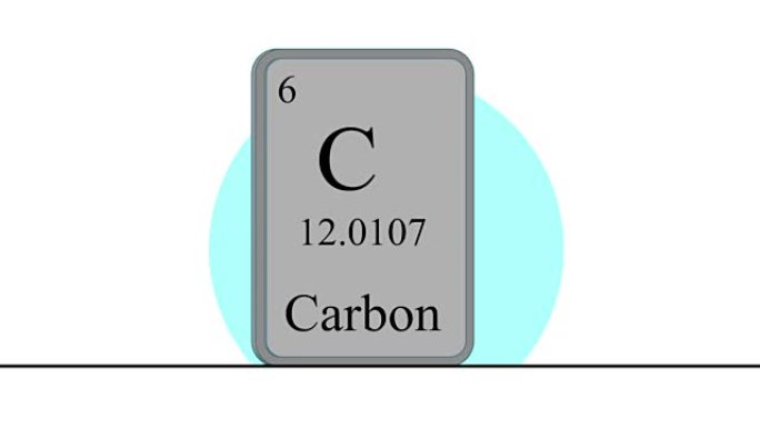 碳。门捷列夫系统周期表中的元素。