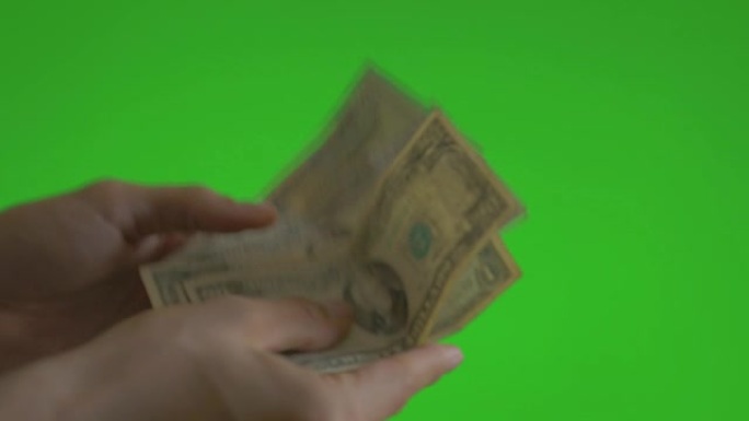 在绿色屏幕上给钱和显示钱