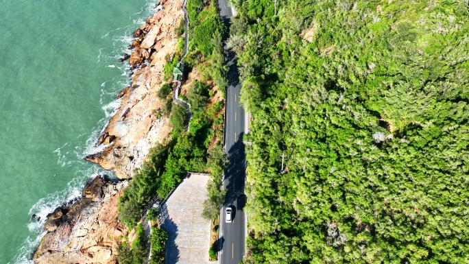 4k航拍海边公路