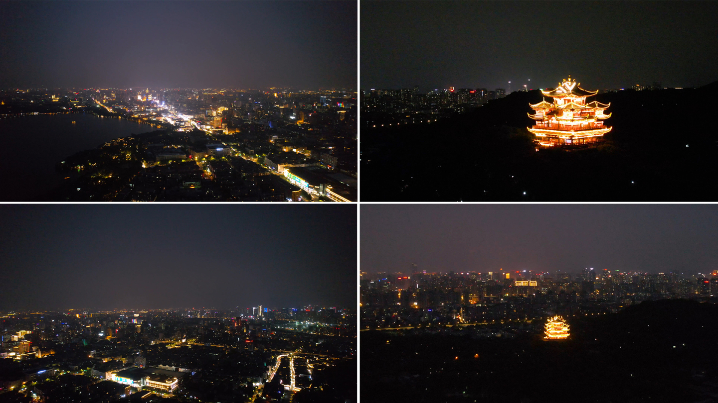 杭州西湖区夜景