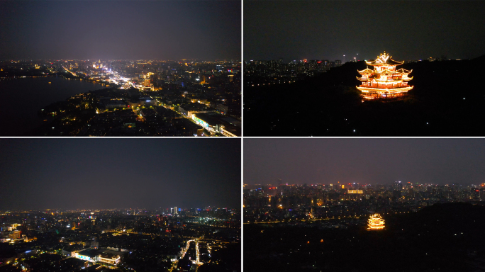 杭州西湖区夜景