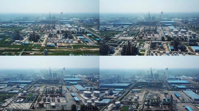 4K化工厂污染航拍素材1