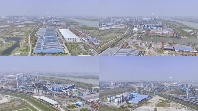 【原创航拍】南京江北新区城市远郊钢铁工厂