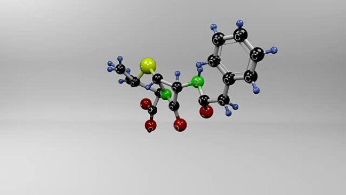 苄青霉素抗生素分子。