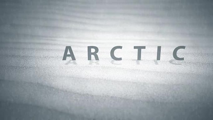 在带有文本的温暖的动画冬季沙漠中滑行-北极