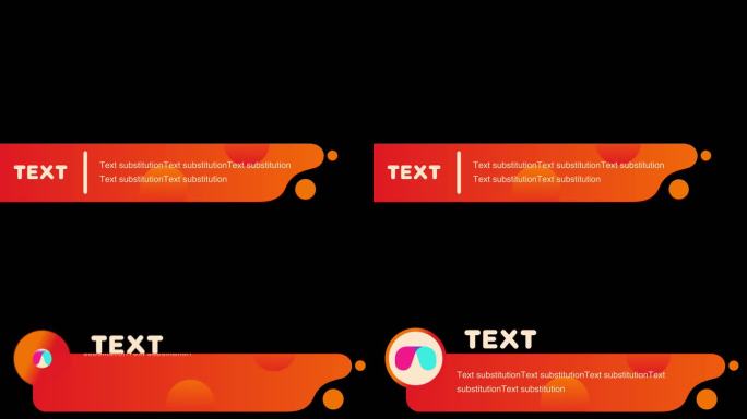 简洁时尚动态渐变几何logo字幕条人名条