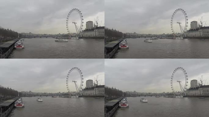 伦敦眼和泰晤士河