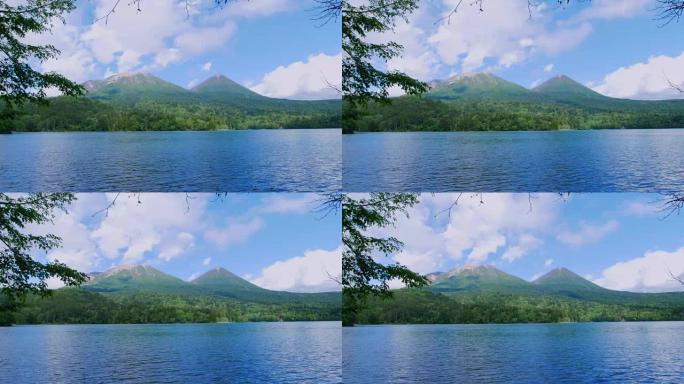 日本北海道阿寒国立公园的翁内户湖。