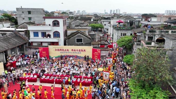 广州番禺沙湾古镇飘色巡游全貌