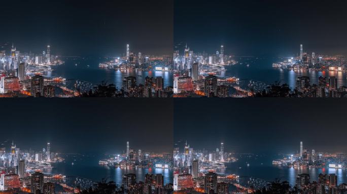 香港两岸夜景延时