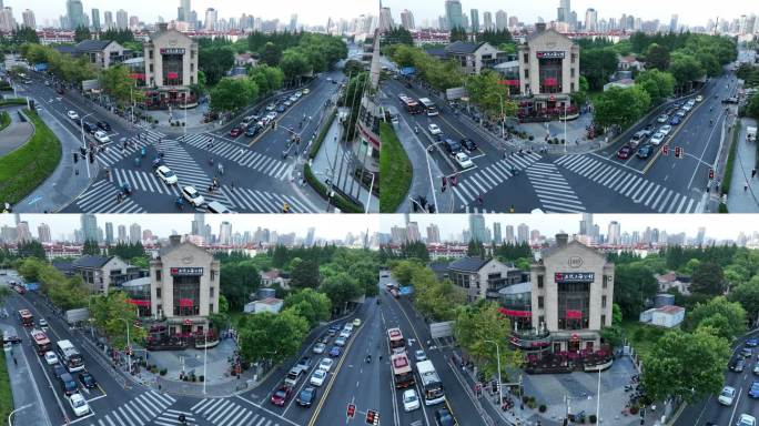 4K原素材-航上海商城路、南泉北路交叉口