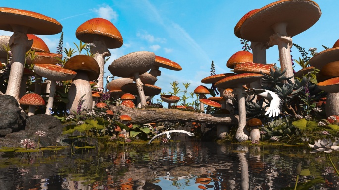 蘑菇微观世界 蘑菇森林 蘑菇世界