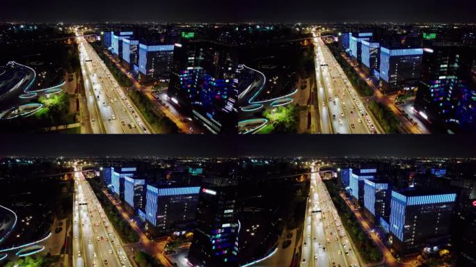 杭州电竞中心 留石高架夜景