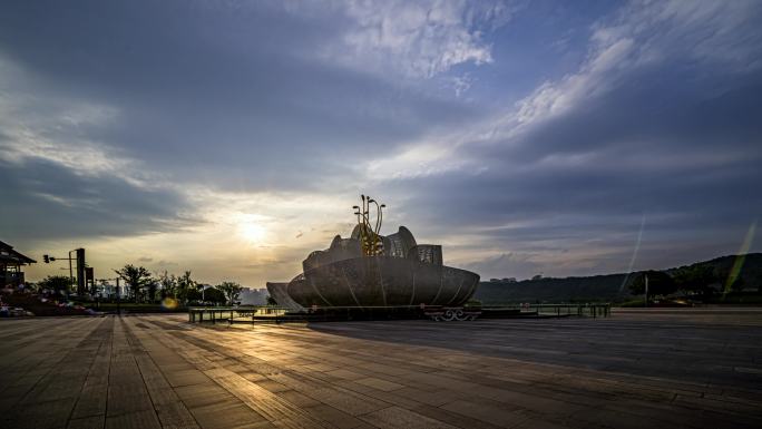 重庆城市风光茶花广场