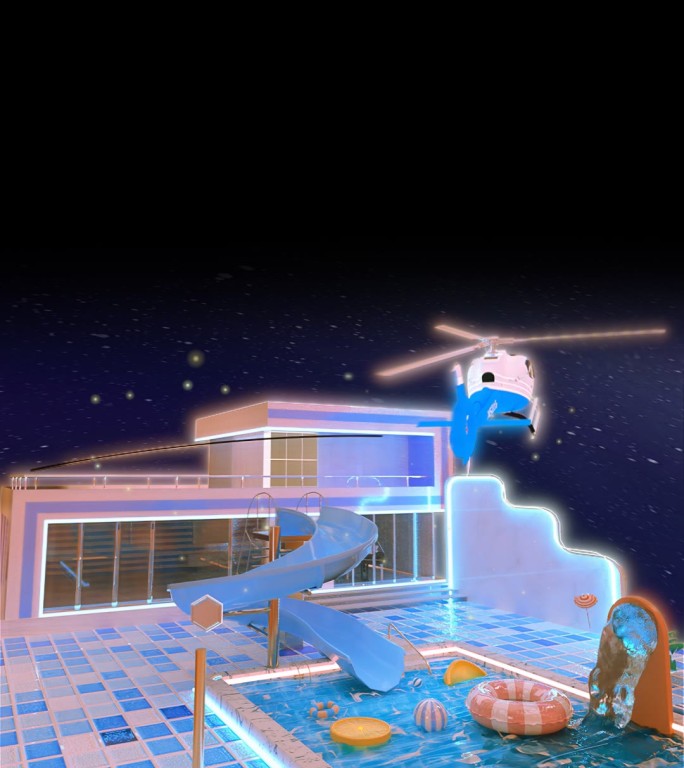 3D礼物-豪华泳池别墅-MOV格式