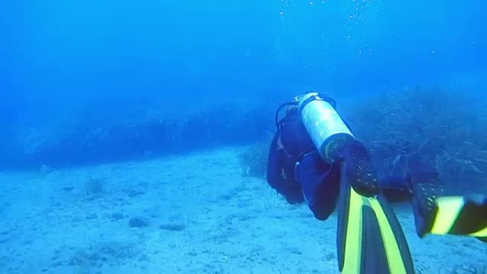 在爱琴海潜水水下射击