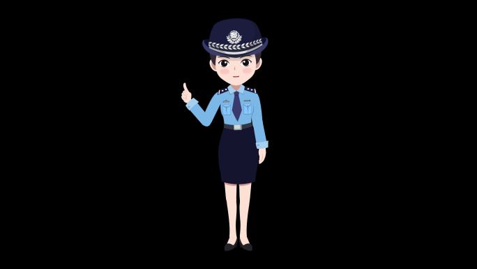 MG人物 mg动画人物   演讲 女警察