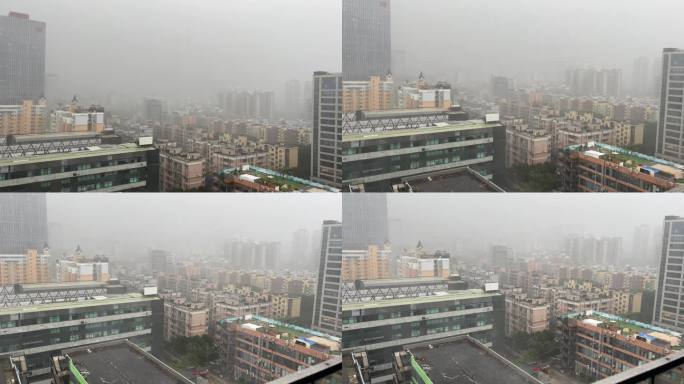 城市大风暴雨