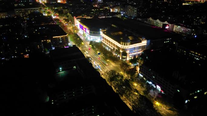 杭州西湖景区夜景车流延时4