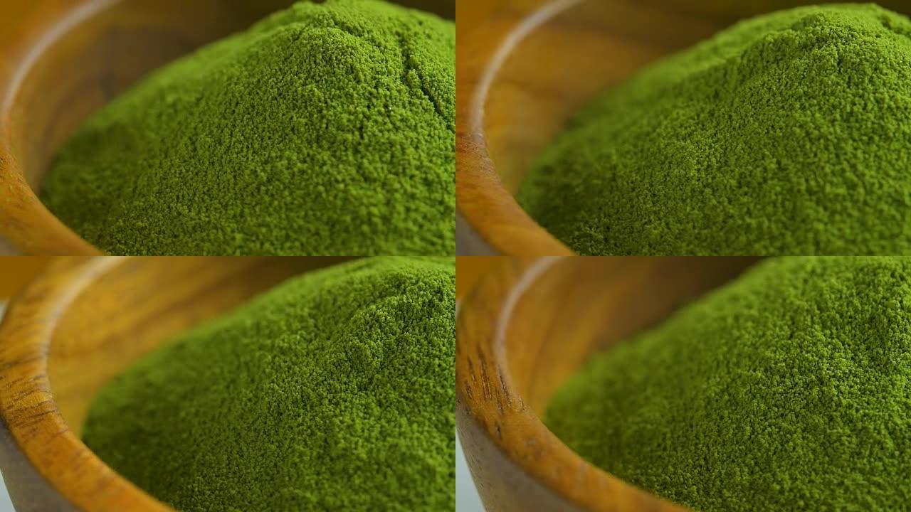 木碗有机绿色抹茶粉