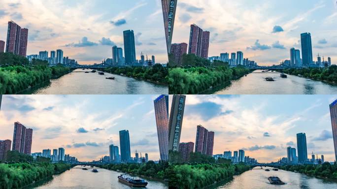 无锡市京杭大运河4k延时摄影