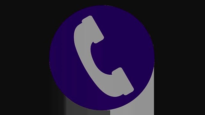 手机图标来电符号循环动画紫色