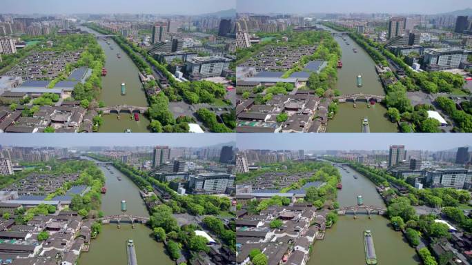 杭州拱宸桥大运河 大全景