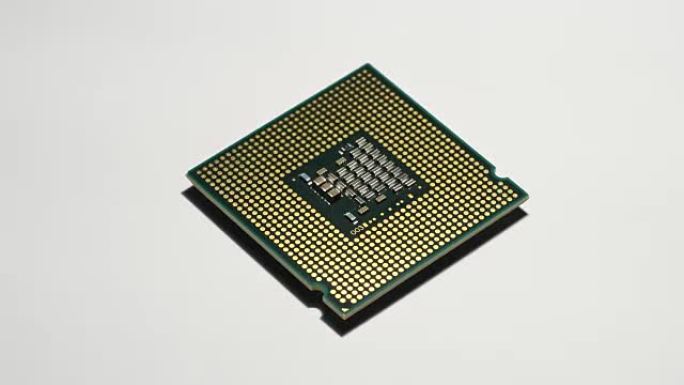 多莉4k超高清计算机处理器中央处理器表面旋转特写