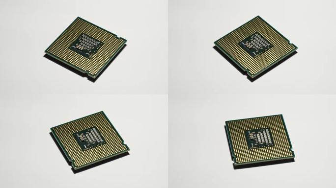 多莉4k超高清计算机处理器中央处理器表面旋转特写