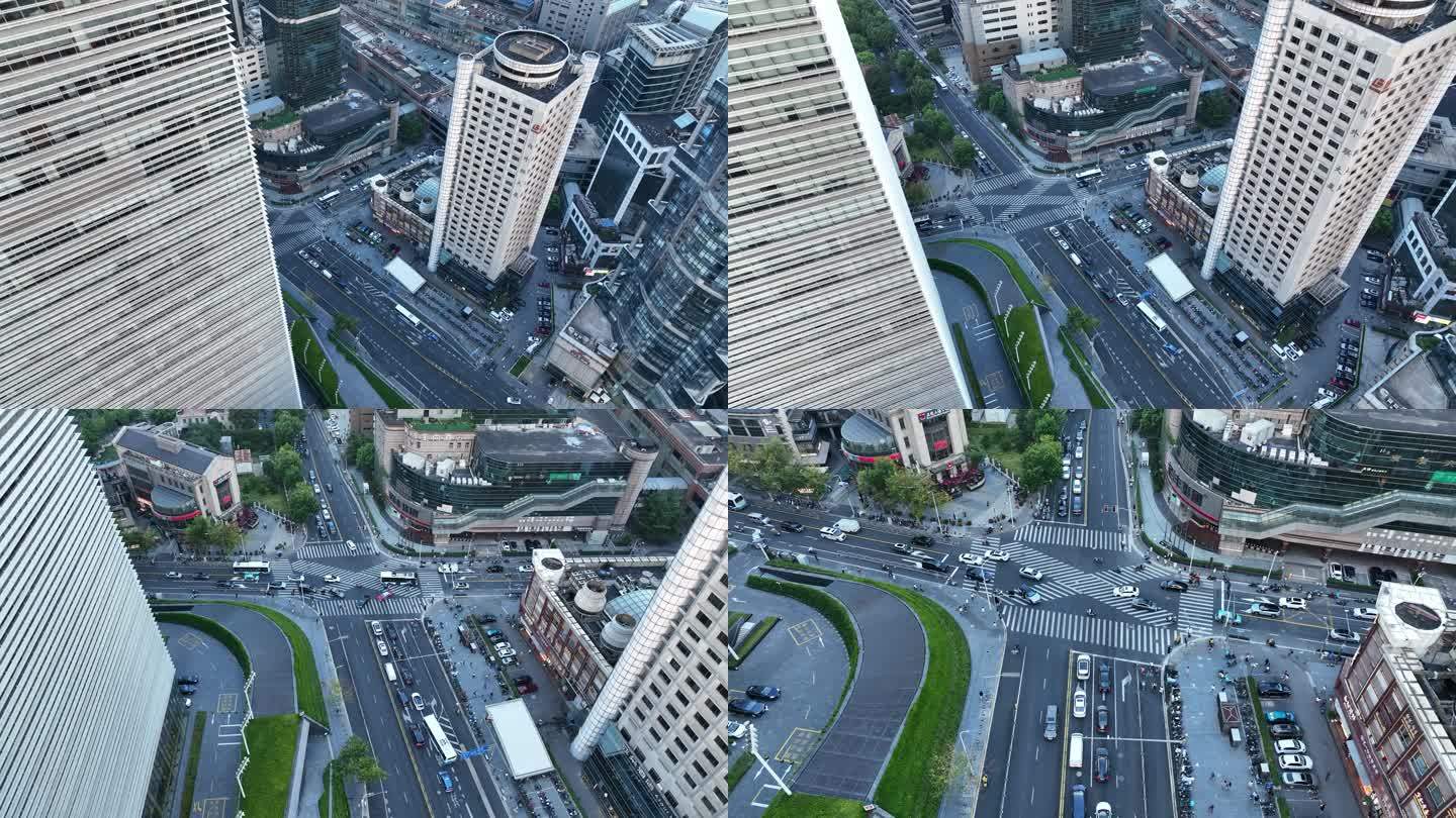 4K原素材-上海内外联大厦、商城路商圈